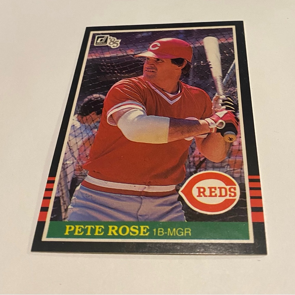Pete Rose 1985 Donruss Baseball Card # 641 Cincinnati Reds Vintage Collectible - Picture 3 of 3